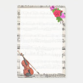  vel muziek met Violin en Rozen Post-it® Notes (Voorkant)