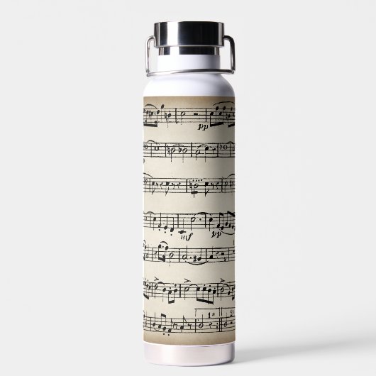 vel muziek waterfles (Achterkant)