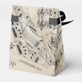  vel muziekpapier Collage Bedankdoosjes (Achterkant)