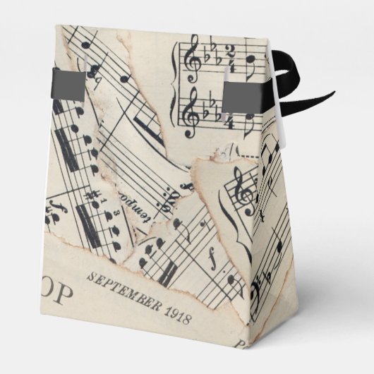  vel muziekpapier Collage Bedankdoosjes (Achterkant)