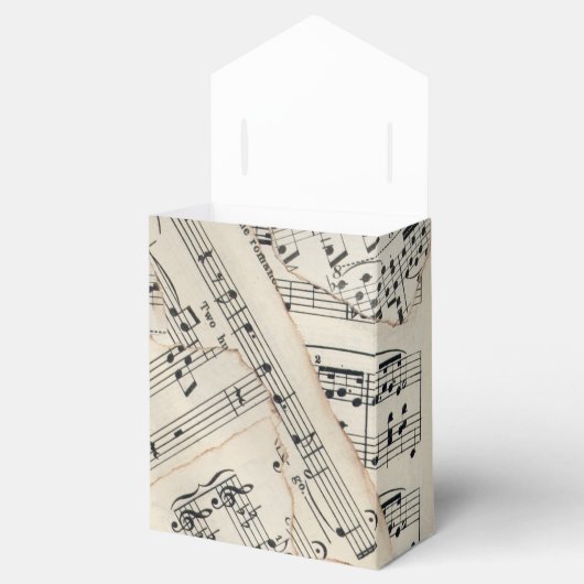  vel muziekpapier Collage Bedankdoosjes (Geopend)