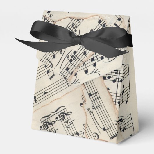  vel muziekpapier Collage Bedankdoosjes (Voorkant Zijde)