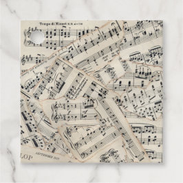  vel muziekpapier Collage Bedankjes Labels