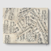  vel muziekpapier Collage Gastenboek (Achterkant)