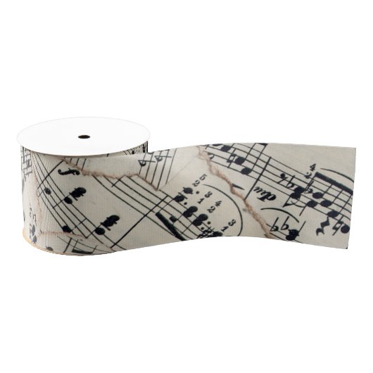  vel muziekpapier Collage Grosgrain Lint (Spoel)