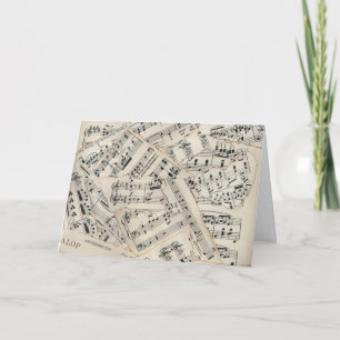  vel muziekpapier Collage Kaart
