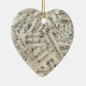  vel muziekpapier Collage Keramisch Ornament (Rechts)