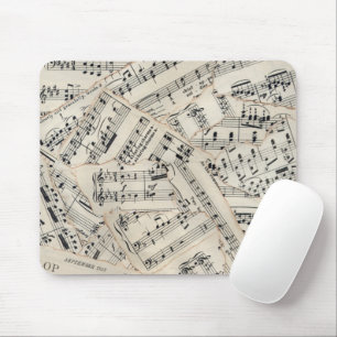 vel muziekpapier Collage Muismat