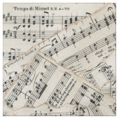  vel muziekpapier Collage Stof (Close Up)