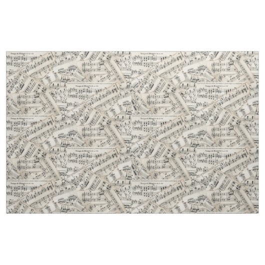  vel muziekpapier Collage Stof (Fat Quarter)