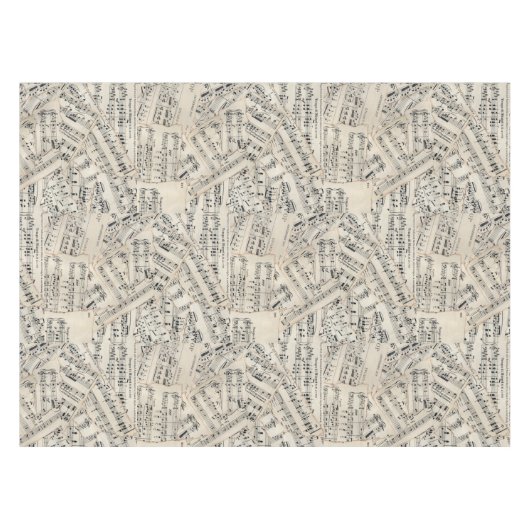  vel muziekpapier Collage Tafelkleed (Voorkant (Horizontaal))