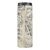  vel muziekpapier Collage Thermosbeker (Achterkant)