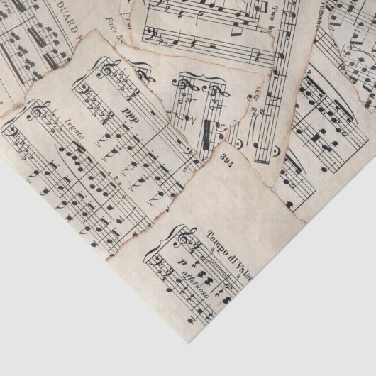 vel muziekpapier Collage Tissuepapier (Detail)