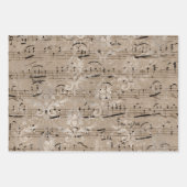  vel muziekpapier met cadeautjes (Voorkant)