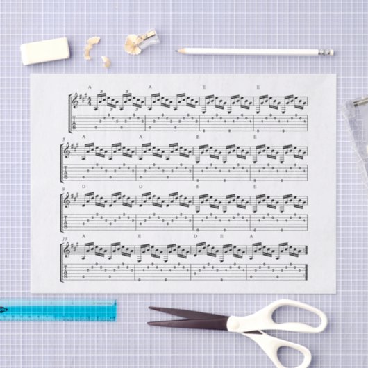 vel muziekpapier tissuepapier (Craft)