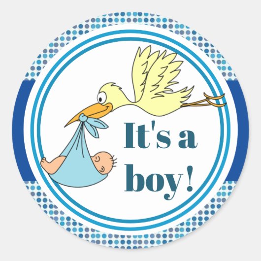 Vel Sticker - Het is een Jongen! (Voorkant)