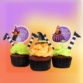 Vel van 16 Halloween Pompoen en Heks Stickers 