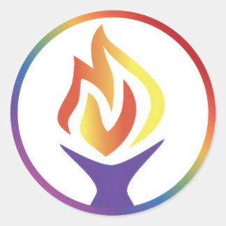 Vel van 1 1/2" Stickers met UUCF-logo