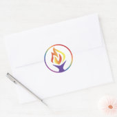 Vel van 1 1/2" Stickers met UUCF-logo (Envelop)