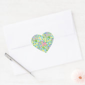 Vel van hartvormige Stickers, Primroses Hart Sticker (Envelop)