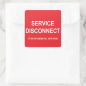 VEL VAN ZES Service Disconnect Sticker Labels (Tas)