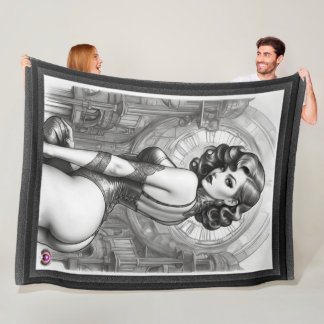 Velaria Retro Leeftijd Pin Up Meisje Portret Fleece Deken