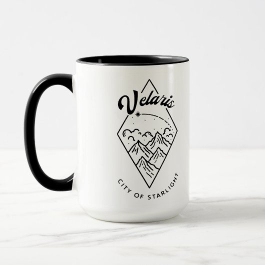 Velaris Grotere Zwarte Detail Mok (Links)