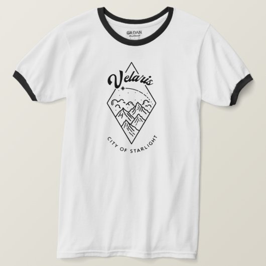 Velaris Vintage Oversized Ringer T-shirt (Design voorkant)