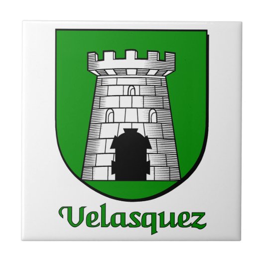 Velasquez Family Shield Decoratieve Tegel Tegeltje (Voorkant)