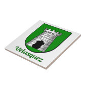 Velasquez Family Shield Decoratieve Tegel Tegeltje (Zijkant)