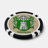Velasquez Heraldic Arms Poker Chips (Enkel)