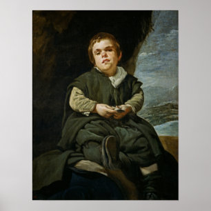 Velázquez - De narrenkapper Francisco Lezano Poster