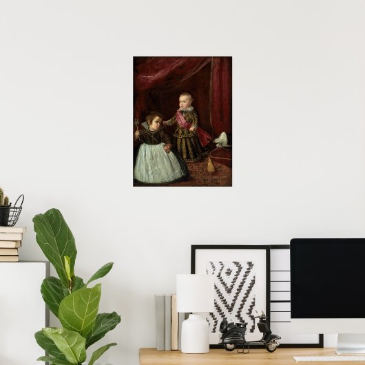Velázquez - Don Baltasar Carlos met een dwarf Poster (Thuiskantoor)