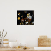 Velázquez - een oude vrouw die eieren kokt poster (Keuken)