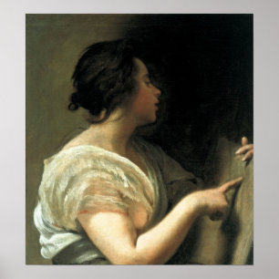 Velázquez - Een vrouw in de gedaante van de Sibyll Poster