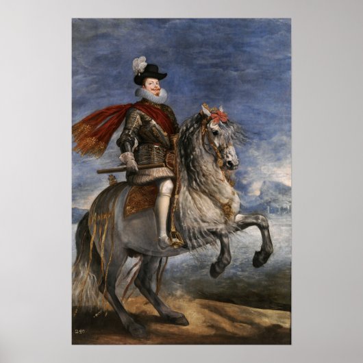 Velázquez - Equestrian Philip III 1631 Poster (Voorkant)