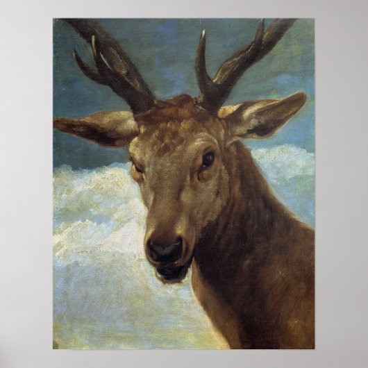 Velázquez - hoofd van de Rue Deer 1634 Poster (Voorkant)