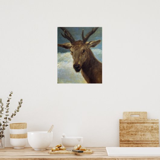 Velázquez - hoofd van de Rue Deer 1634 Poster (Keuken)