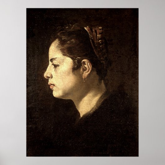 Velázquez - Hoofd van een meisje Poster (Voorkant)