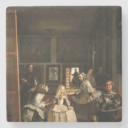 VELAZQUEZ - Las Meninas 1656 Stenen Onderzetter (Voorkant)