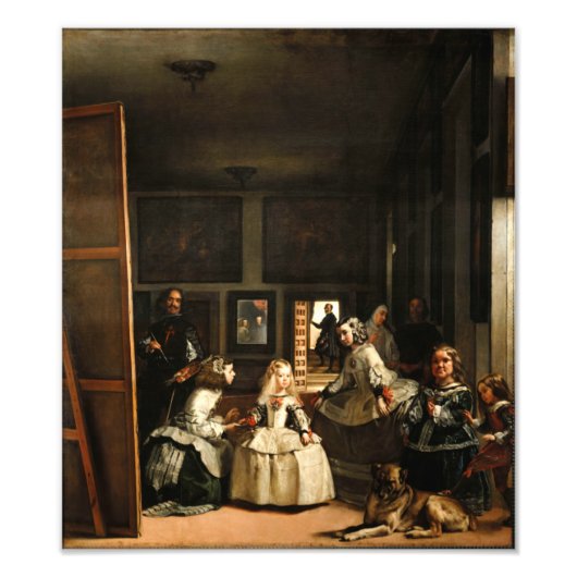 Velazquez Las Meninas Foto Afdruk (Voorkant)