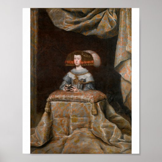Velazquez - Mariana de Austria in Prayer Poster (Voorkant)