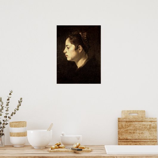 Velázquez - meisjeshoofd poster (Keuken)