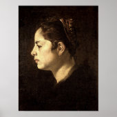 Velázquez - meisjeshoofd poster (Voorkant)