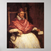 Velázquez - Portrait Of Pope Innocent X 1650 Poster (Voorkant)