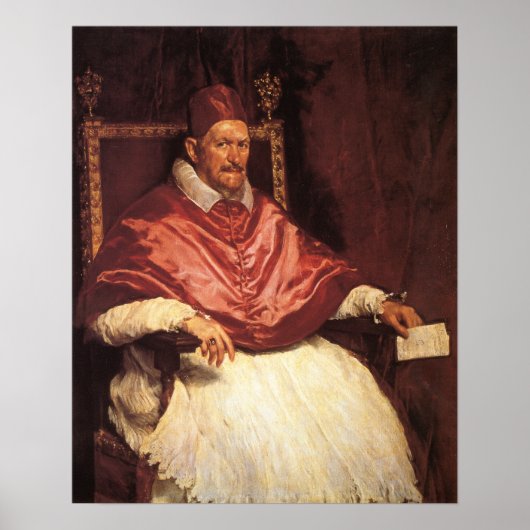 Velázquez - Portrait Of Pope Innocent X 1650 Poster (Voorkant)