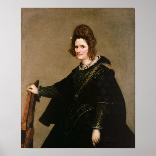 Velázquez - portret van een dame poster (Voorkant)