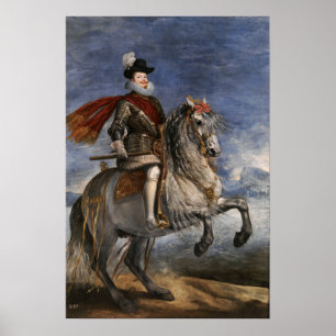 Velázquez - Ruiterportret Filips III 1631 Poster