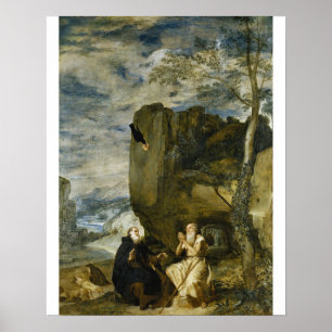 Velázquez - Sint-Antonius Eerste Kluizenaar Paulus Poster
