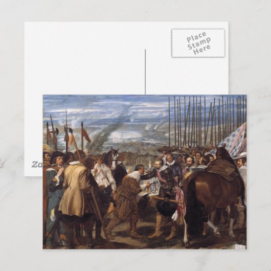 Velazquez-Surrenderof Breda Briefkaart (Voorkant / Achterkant)